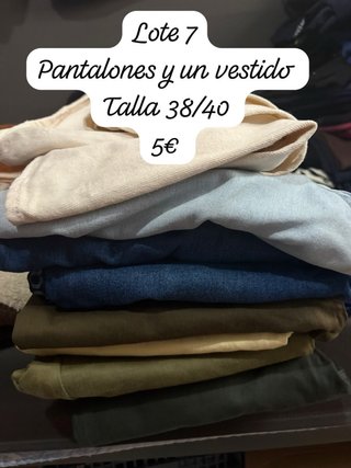 Lote 7: Pantalones y Vestido Talla 38/40