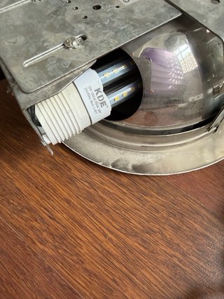 Foco LED empotrable metal y cristal