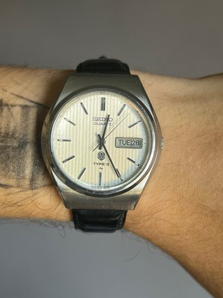 Seiko Quartz Type II Vintage - Dial Rayas Day/Date