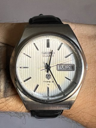 Seiko Quartz Type II Vintage - Dial Rayas Day/Date