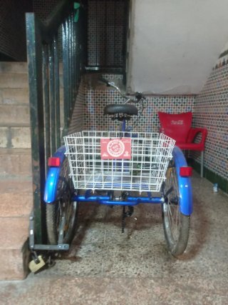 Bicicleta azul de tres ruedas Rueda 24-2.125