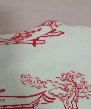 Camiseta Manga Corta Mujer con Estampado Japonés S