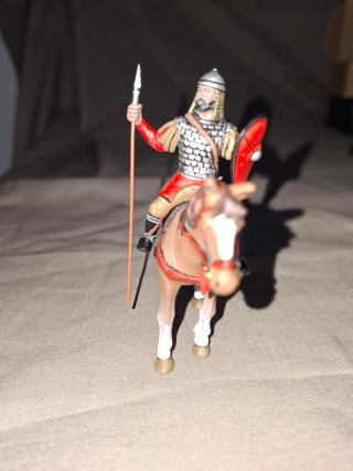 Soldado de plomo caballero bizantino