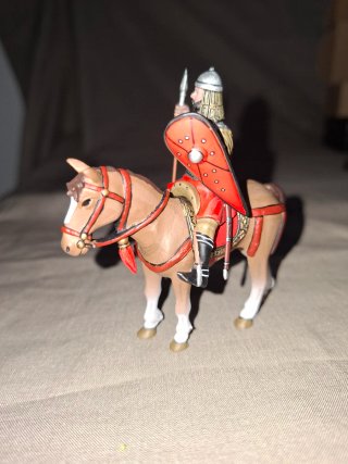 Soldado de plomo caballero bizantino