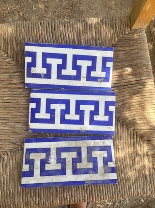 Cenefa geométrica azul 10x20