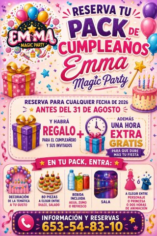 Sala de  cumpleaños todas las edades