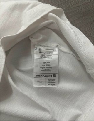 Camiseta Carhartt XL Blanca con Bolsillo