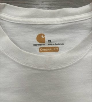 Camiseta Carhartt XL Blanca con Bolsillo