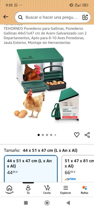 Ponedero Gallinas Tehorneo 44x51x47 cm