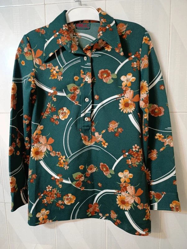 Blusa vintage Torras años 80 estampada R1000