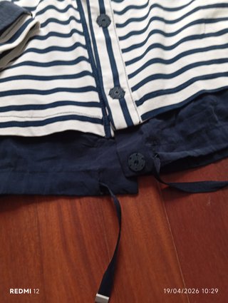 Chaqueta Zara Rayas Azul y Blanco