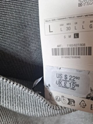 Top Zara plateado con licra Talla L