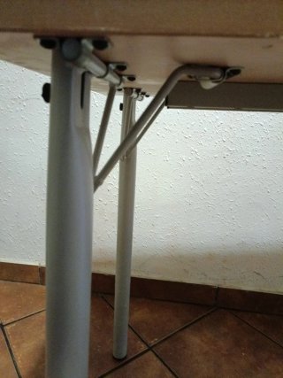 Mesa plegable madera y metal