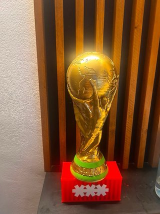Réplica 3D Trofeo Mundial Fútbol Dorado