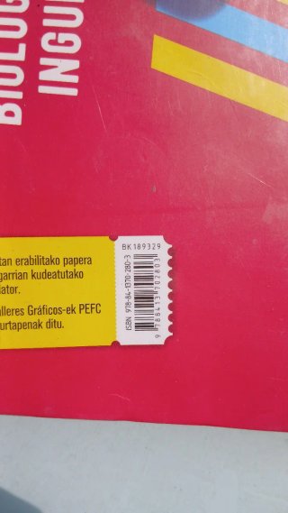 Biologia, Geologia eta Ingurumen Zientziak, Bat...
