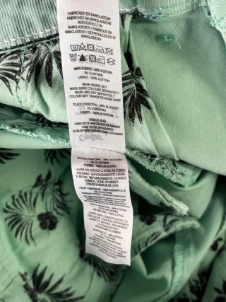 Pantalón Corto Bermuda Verde Agua T. 40 (EUR)
