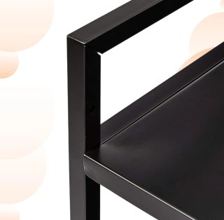 Amazon Basics Carro metálico con 3 niveles, Negro