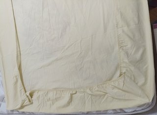 Bajera amarilla cama individual 50% de algodón