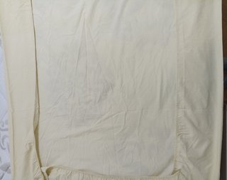 Bajera amarilla cama individual 50% de algodón
