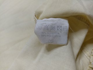 Bajera amarilla cama individual 50% de algodón