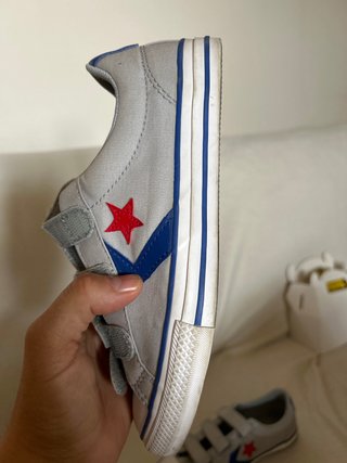 Zapatillas Converse niño velcro grises
