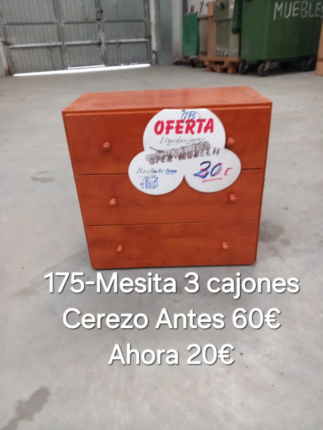 Mesita 3 cajones Cerezo