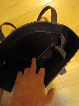 Bolso Negro Cuero Sintético