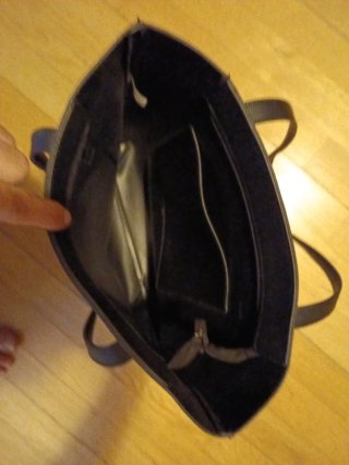 Bolso Negro Cuero Sintético