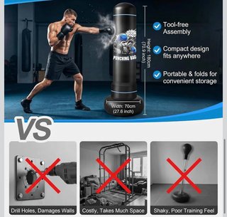 NUEVO Saco de boxeo inflable 180cm