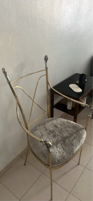 Silla Vintage Vidal Grau Latón Años 70