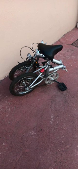 Bicicleta Plegable Plata