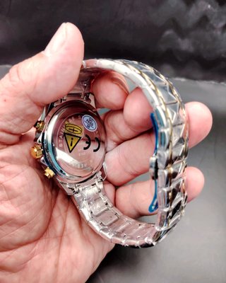 Reloj Cronógrafo Dorado Blanco