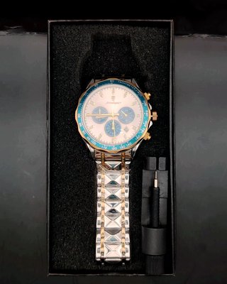 Reloj Cronógrafo Dorado Blanco
