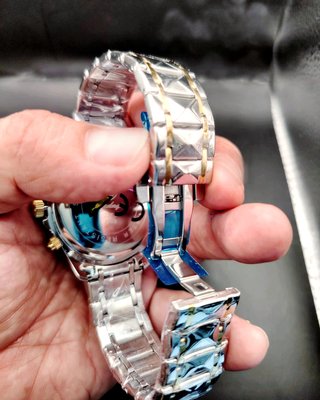 Reloj Cronógrafo Dorado Blanco