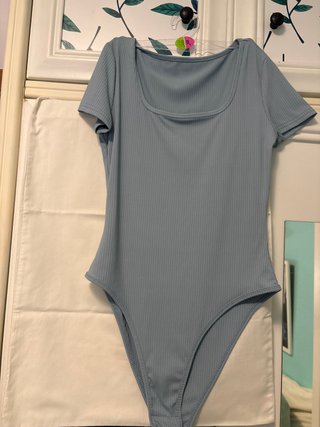 Body manga corta mujer azul talla S