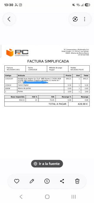 Acer Aspire Go 15,6 Ryzen 5 / 8GB / 512GB SSD