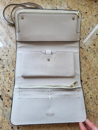 Bolso Cartera Zara Blanco Correa