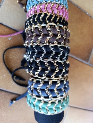 Bracciali intrecciati con catena alluminio