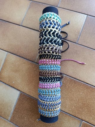 Bracciali intrecciati con catena alluminio