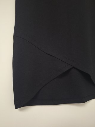 Falda midi bandage negra asimétrica elástica M