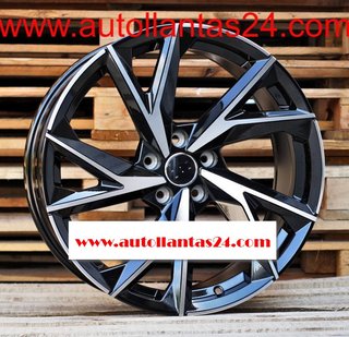 8828 JUEGO DE 4 LLANTAS AUDI RS BLACK META r363887