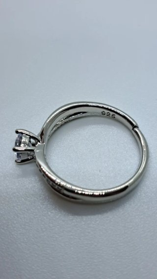 Anillo Plata 925 Trenzado Circonita