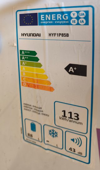 Nevera Hyundai HYF1P85B Blanca