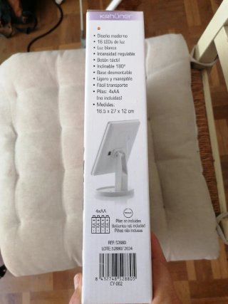 Espejo LED Sobremesa Krhûner Giratorio 180º