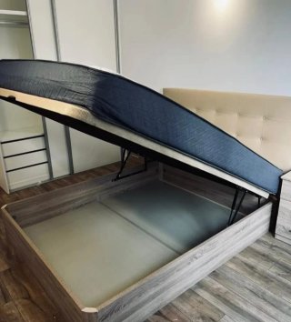Canapé abatible madera con colchón