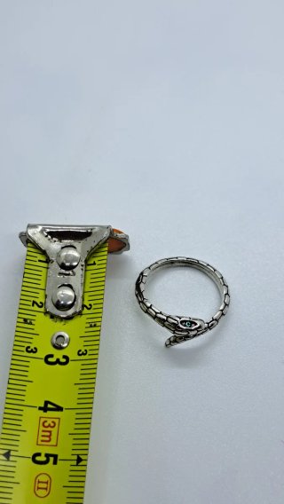 Anillo Serpiente Plata Ley 925 Ajustable