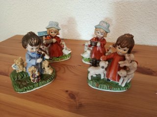 Lote 4 Figuras Decorativas Infantiles Vintage