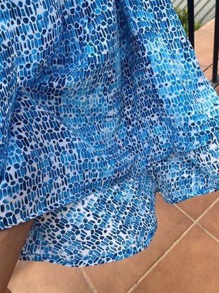 Blusa sin mangas 100% Seda Azul Mercer & Madison S