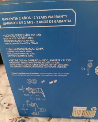 Grifo Kalla bañera/ducha monomando sin estrenar