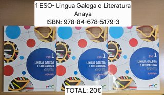 LIBROS 1°ESO LINGUA GALEGA E LITERATURA